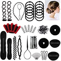 Los mejores  - Ealicere 25pcs Accesorios de Peinado- peinados utensilios-Herramientas Accesorios Hacedor Braid Cabello Trenzado Peinado…
